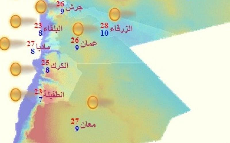 انخفاض على درجات الحرارة وأمطار متفرقة في الشمال