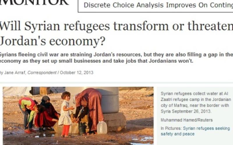 صحيفة: هل يهدد اللاجئون السورين اقتصاد الأردن؟