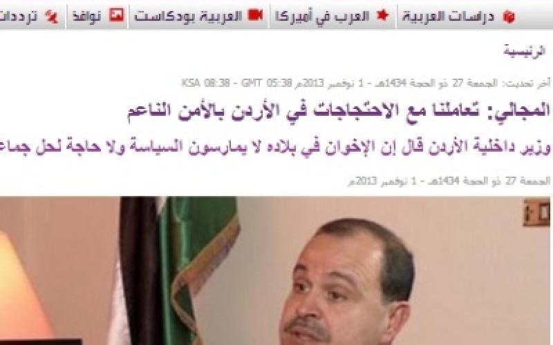 المجالي: الأردن لم يسمح لأحد بعبور أراضيه للقتال في سورية