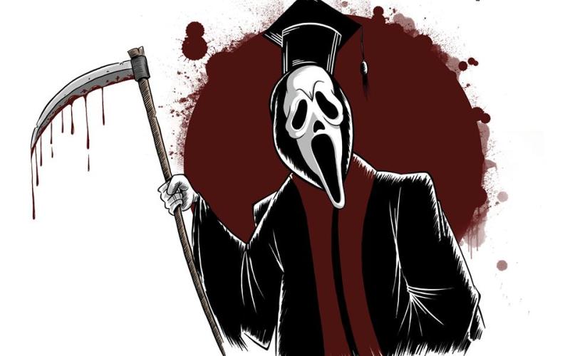 العنف الجامعي- كاريكاتير كريم أبو سيف