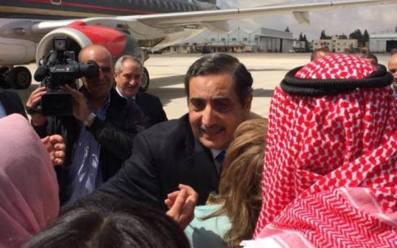 لحظة وصول السفير العيطان إلى عمّان