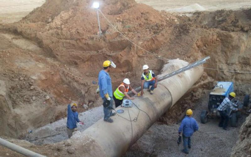 توقف خط ناقل رئيسي يزود الشمال بالمياه