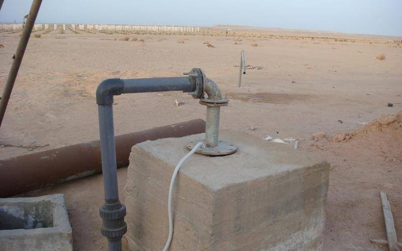  حفر ثلاث آبار في البادية الشمالية