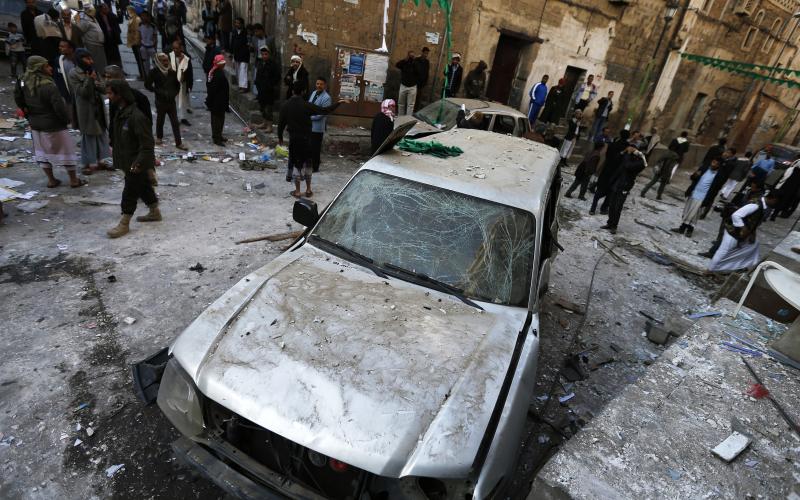 5 انفجارات تهز العاصمة اليمنية صنعاء 
