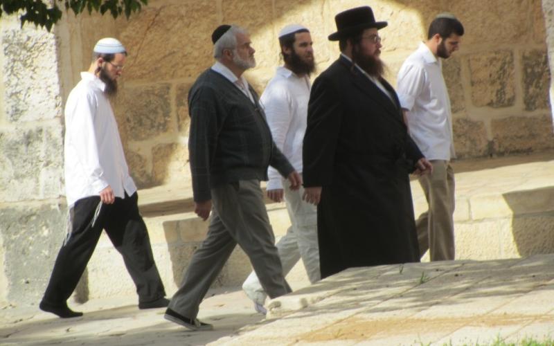 مستوطنون يؤدون طقوساً يهودية في باحات الأقصى