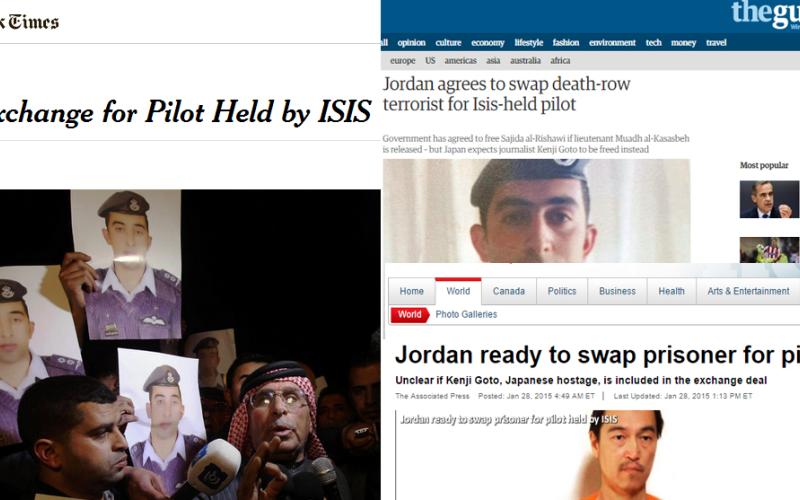 الكساسبة والريشاوي و"داعش".. في أبرز عناوين الصحافة العالمية