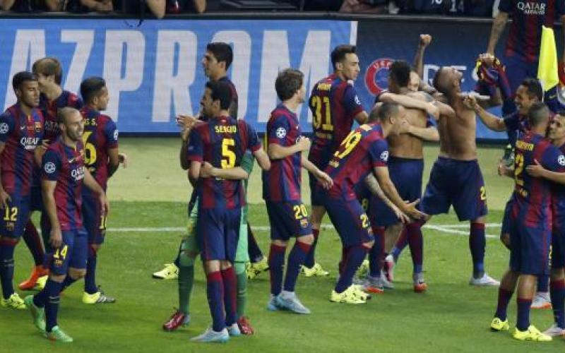 البرشا يتوج بدوري أبطال أوروبا بعد فوزه على "اليوفي"