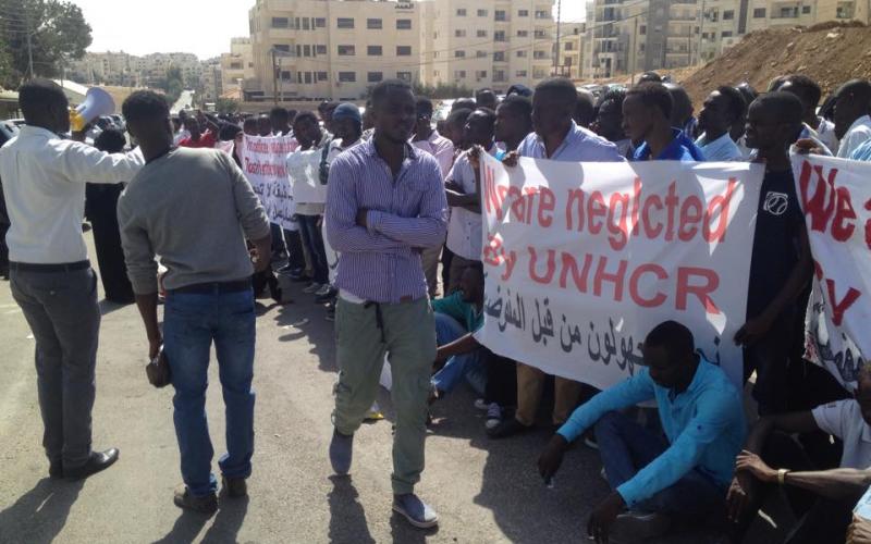 اعتصام للاجئين سودانيين في عمّان