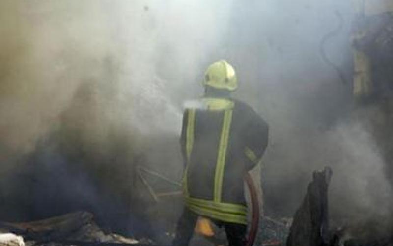 حريق مستودع أخشاب في عمّان