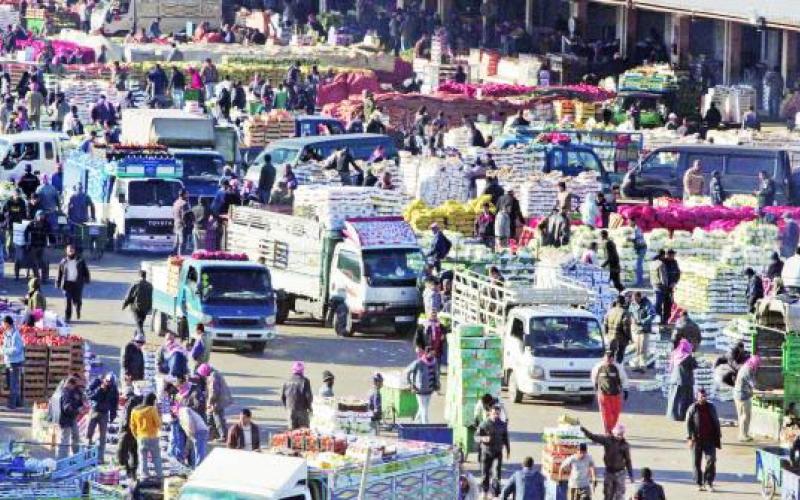 نحو 2700 طن خضار وفواكه ترد "مركزي عمّان"