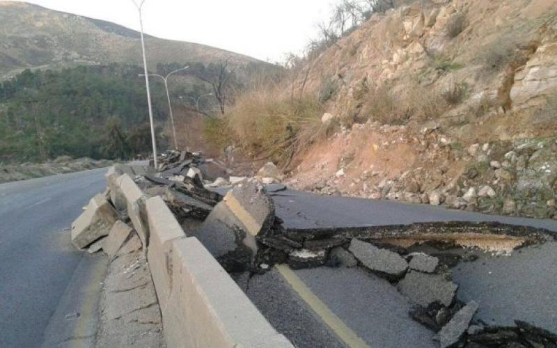 قوقزة: الجبل الذي انهار على طريق اربد مليء بالكهوف الأثرية