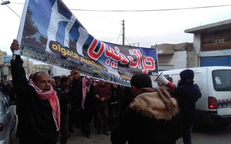 مسيرة لحراك ذيبان احتجاجا على رفع الأسعار
