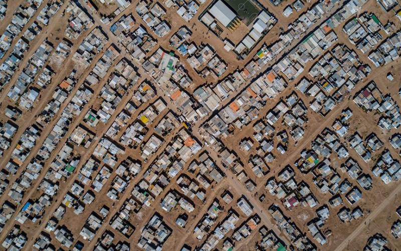 صورة جوية لمخيم الزعتري للاجئين السوريين 